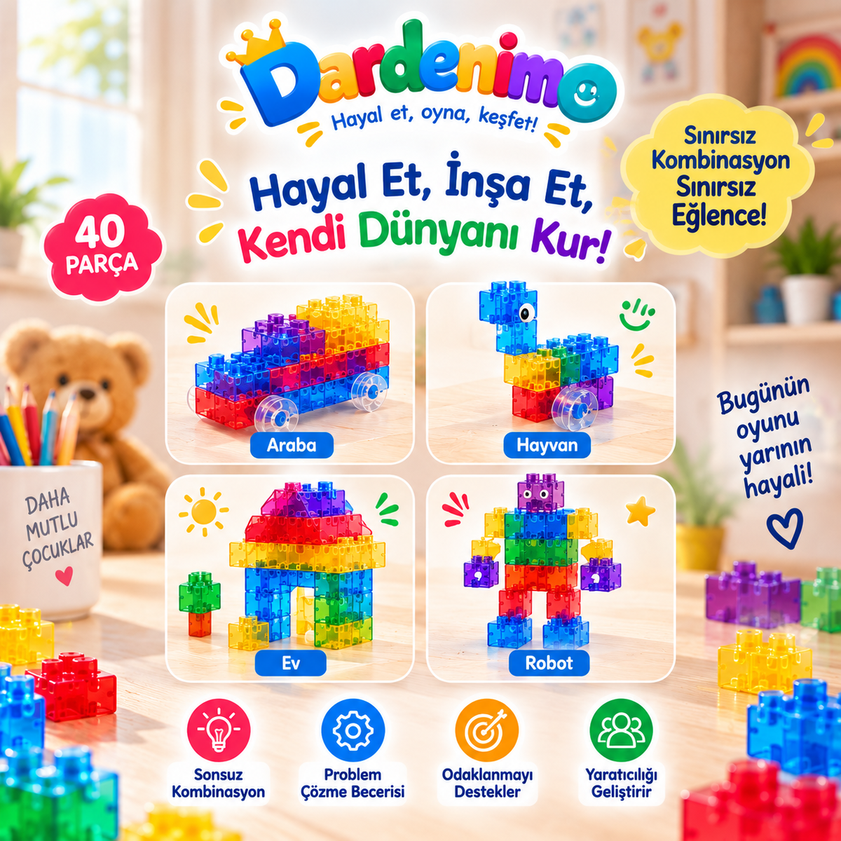 Dardenimo Jel Blok Seti – 40 Parça