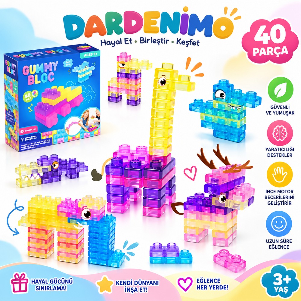 Dardenimo Jel Blok Seti – 40 Parça